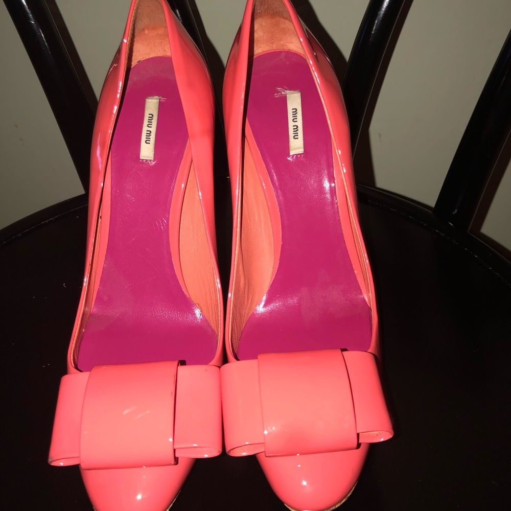 Miu Miu Patent Leather Bow Heels